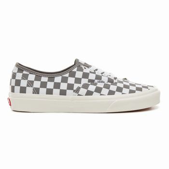 Vans Checkerboard Authentic - Miesten Tennarit - Pewter/Marshmallow